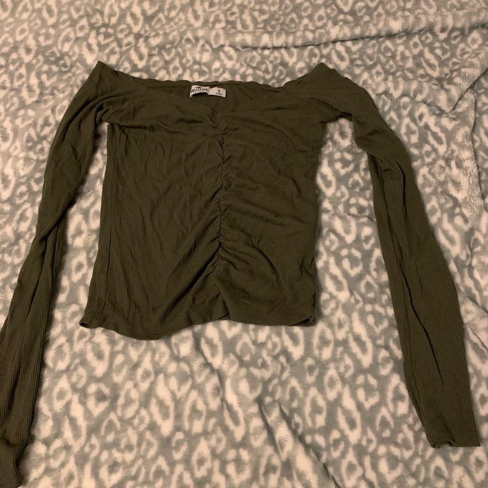 Hollister Olive green long sleeve